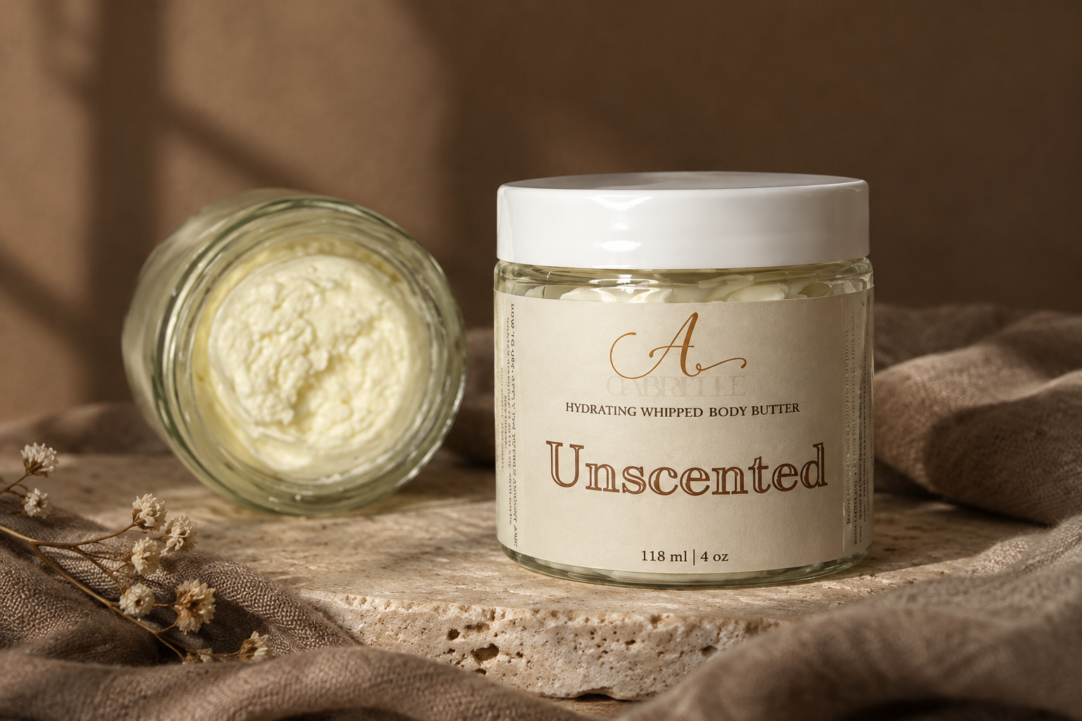 Unscented whipped body butter